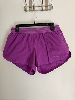 Saucony Purple Running Shorts